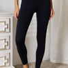 Basic Bae Wide Waistband Sports Leggings - Black