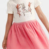 Children's Bunny Graphic Tulle Dress - White