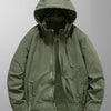Men's Plus Size Casual Hooded Windproof Outdoor Jacket - Army Green