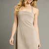 Umgee Crisscross Square Neck Active Dress - Khaki