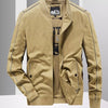 Men's Plus Size Casual Lightweight Bomber Jacket - Khaki