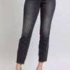 Judy Blue Full Size Mid Rise Tummy Control Slim Jeans Plus Size - BK
