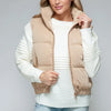 Snobbish Fine Fur Lining Quilted Vest - Iced Coffee