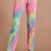 BiBi Tie Dye French Terry Casual Pants - PASTEL TIEDYE