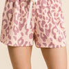 BiBi Leopard Shorts with Twill Tape Drawstring - MAUVE