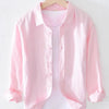 Men's Full Size Button Up Long Sleeve Shirt Plus Size - Pink