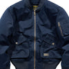 Men's Plus Size Zip Up Long Sleeve Jacket - Dark Blue