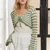 ADORA Long Sleeves Sweater Top - SAGE/IVORY