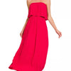 Zenana Woven Crinkle Strapless Maxi Dress - RUBY