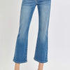RISEN Full Size Low Rise Crop Flare Jeans Plus Size - MEDIUM