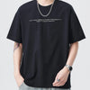 Men's Plus Size Round Neck Short Sleeve T-Shirt - Black