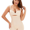 Full Size Side Zip Up Wide Strap Shapewear - Ivory
