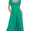 Zenana Double Layered Short Sleeve Jumpsuits - K GREEN