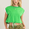 HYFVE Drawstring Hem Crop Top - Green