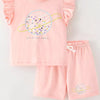 Children's Out of This World Planet Graphic Top and Shorts Set - Apricot