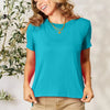 Basic Bae Full Size Round Neck Short Sleeve T-Shirt Plus Size - Turquoise