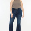 Kancan Full Size Mid Rise Flare Jeans - Dark