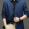 Men's Button Up Long Sleeve Jacket - Blue