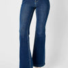Judy Blue Full Size Hw Angled Side Seam Detail Flare Jeans Plus Size - DK