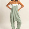 HYFVE Relaxed Fit Mineral Washed Overalls with Pockets - Sage