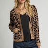 Umgee Leopard Print Button-Down Cardigan - LATTE