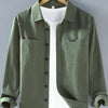Men's Plus Size Button Up Long Sleeve Shirt - Dark Green