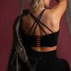 rebellious crop bra - Black