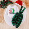 Children's My First Christmas Outfit Set - White + Plaid
