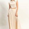 HYFVE Sleeveless Top and Maxi Skirt Set - CHAMPAGNE