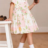Children's Floral Print Button-Down A-Line Dress - Multicolor