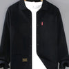 Men's Plus Size Button Up Long Sleeve Shirt - Black