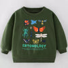Children's Butterfly Crew Neck Sweatshirt - Black Forest