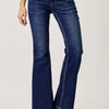 RISEN Full Size Low Rise Flare Jeans - Dark