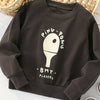 Children's Ping-Pong Graphic Casual Sweatshirt - Coffee brown