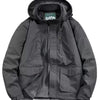 Men's Plus Size Hooded Waterproof Outdoor Jacket - Gray