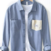 Men's Plus Size Button Up Long Sleeve Shirt - Gray