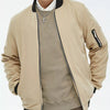 Men's Plus Size Casual Lightweight Bomber Jacket - Khaki