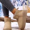 Round Toe Platform Boots - Khaki