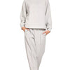 Zenana Scuba Half Zip Pullover and Jogger Set - H GREY