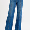 RISEN Seam Detail Wide Leg Jeans - Dark