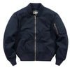 Men's Plus Size Zip Up Classic Bomber Jacket - Dark Blue