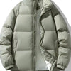 Men's Plus Size Zip Up Winter Puffer Jacket - Sage