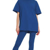 Zenana Cotton Round Neck Top & Legging Set - LT NAVY