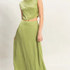 HYFVE Sleeveless Top and Maxi Skirt Set - MATCHA