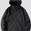 Men's Plus Size Hooded Zip Up Jacket - Black