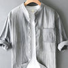 Men's Plus Size Button Up Long Sleeve Shirt - Grey