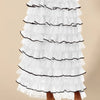 SO ME Layered Ruffled Tulle Maxi Skirt - IVORY