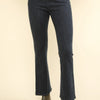 VERY J Washed Denim Stretchy Crossover Waist Leggings - Black