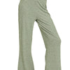 Zenana Soft Elastic Waisted Flare Pants - DK OLIVE