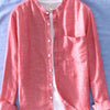 Men's Plus Size Button Up Long Sleeve Shirt - Red
